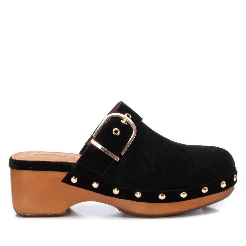 Carmela 16063408 sabot femme noir cuir talon 5 cm