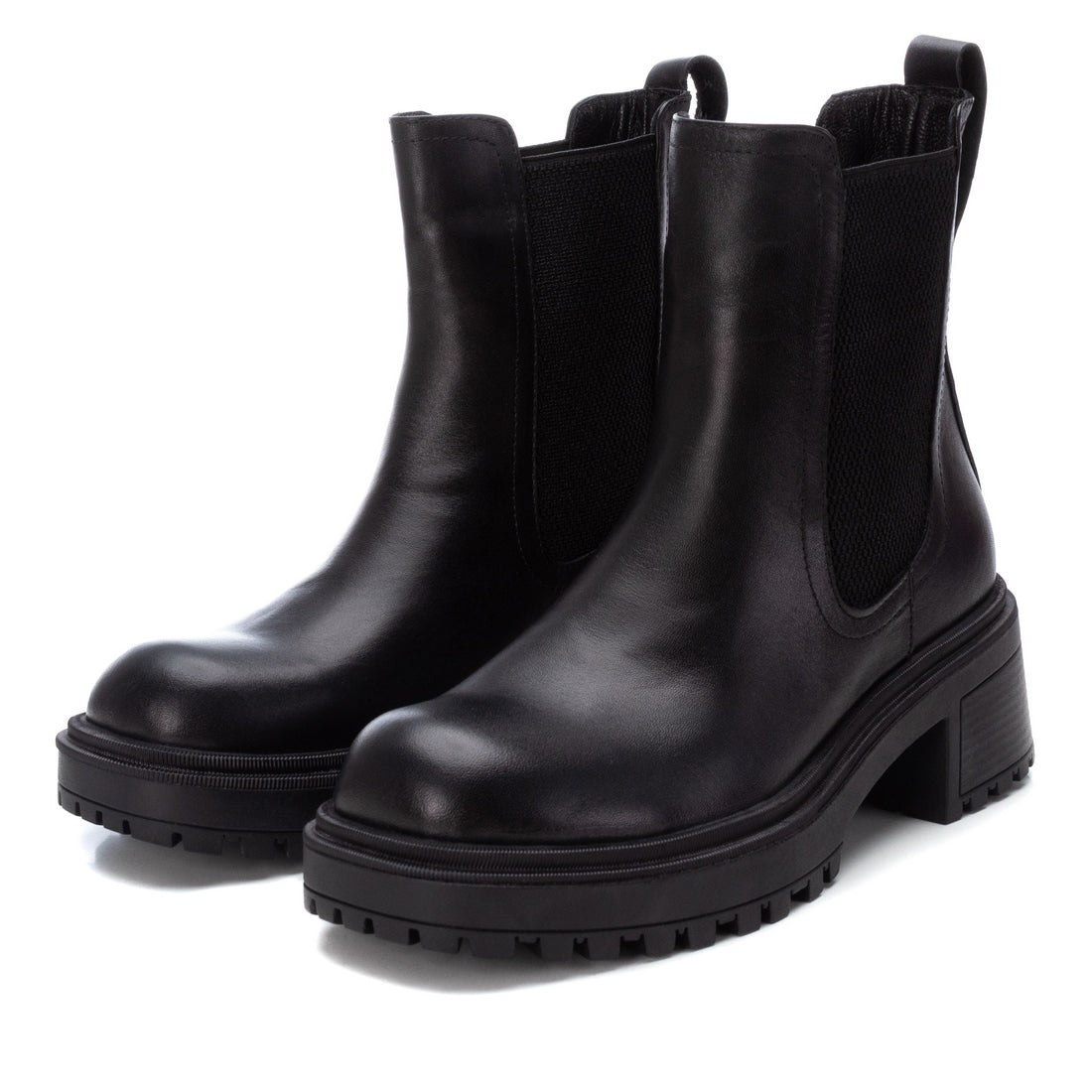 Carmela 16038201 bottine chelsea noire cuir véritable