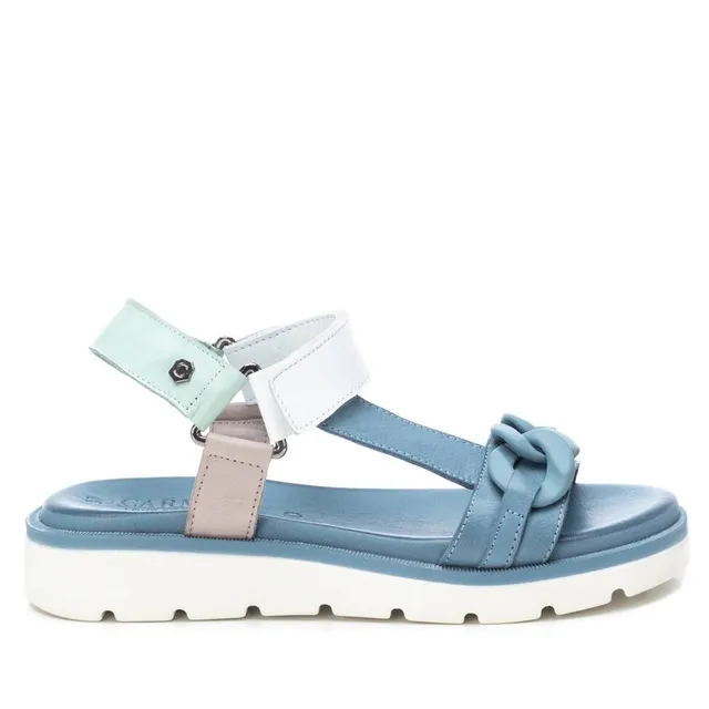 Carmela 16081402 sandale femme cuir bleu chaîne