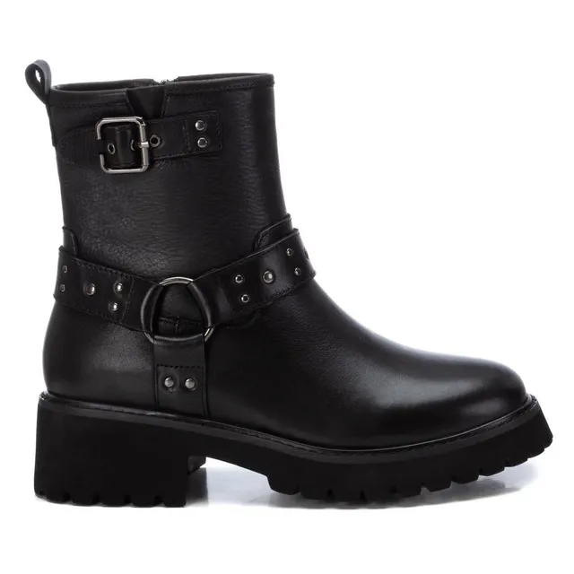 Carmela 16190901 Bottine cuir noir motard