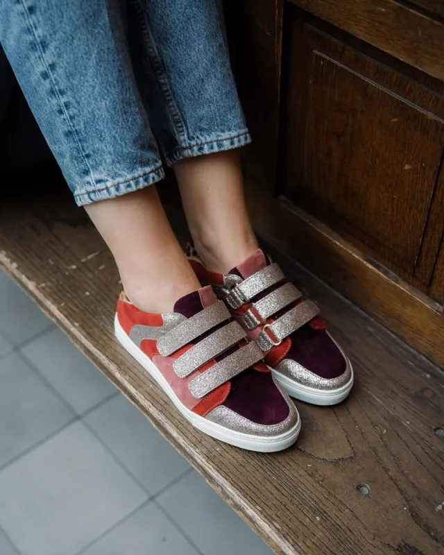 Dessine Moi Un Soulier basket Oscar scratch velours multicolore