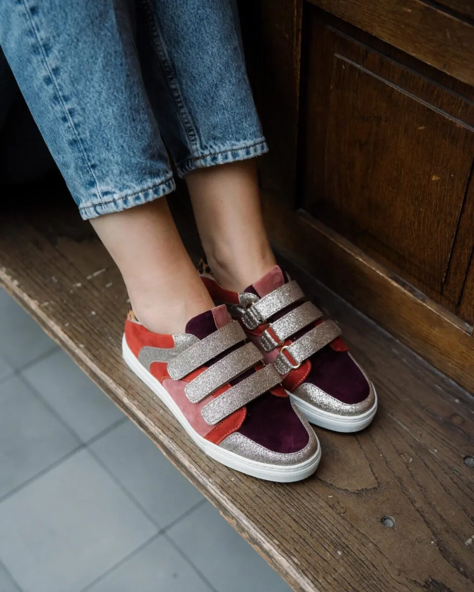 Dessine Moi Un Soulier basket Oscar scratch velours multicolore