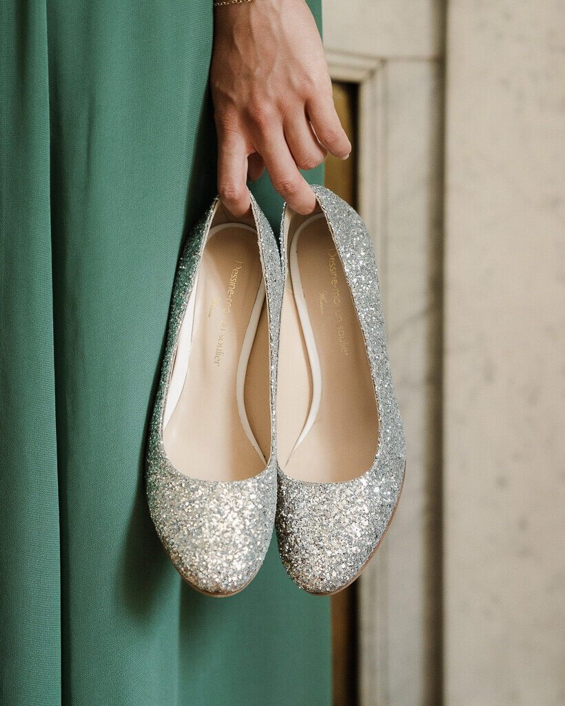 Dessine Moi Un Soulier Glitter Argent escarpins personnalisables glitter