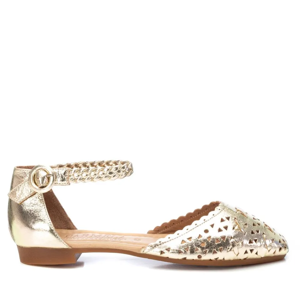 Carmela 16067108 ballerines femme doré cuir ajouré