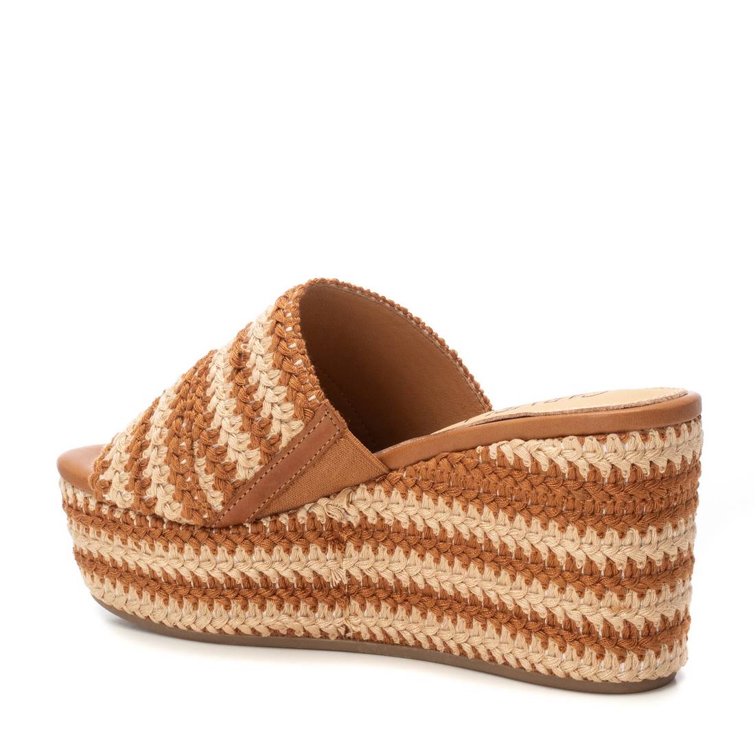 Carmela 16223703 sabot compensé camel textile
