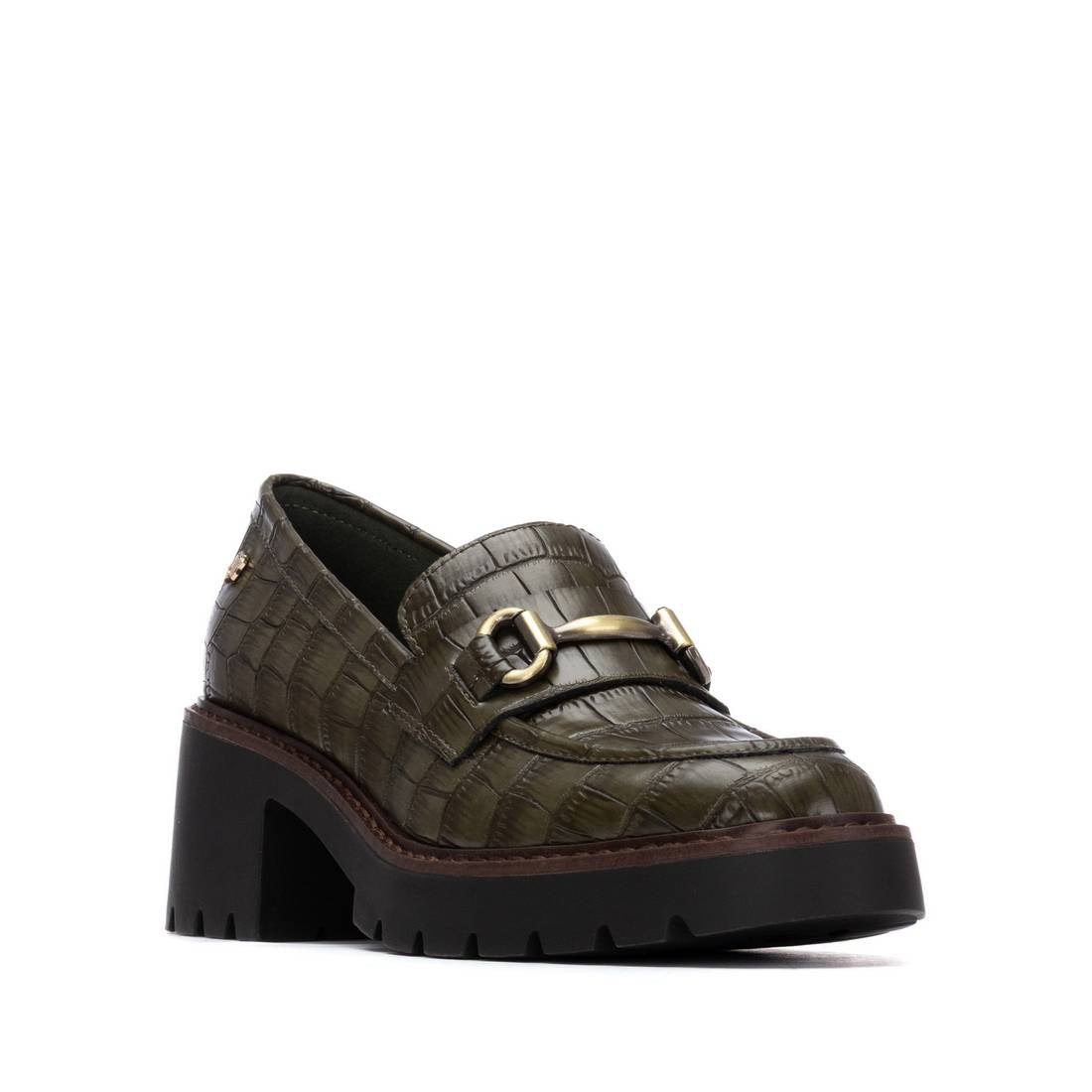 Carmela 16256603 mocassins talon kaki effet croco