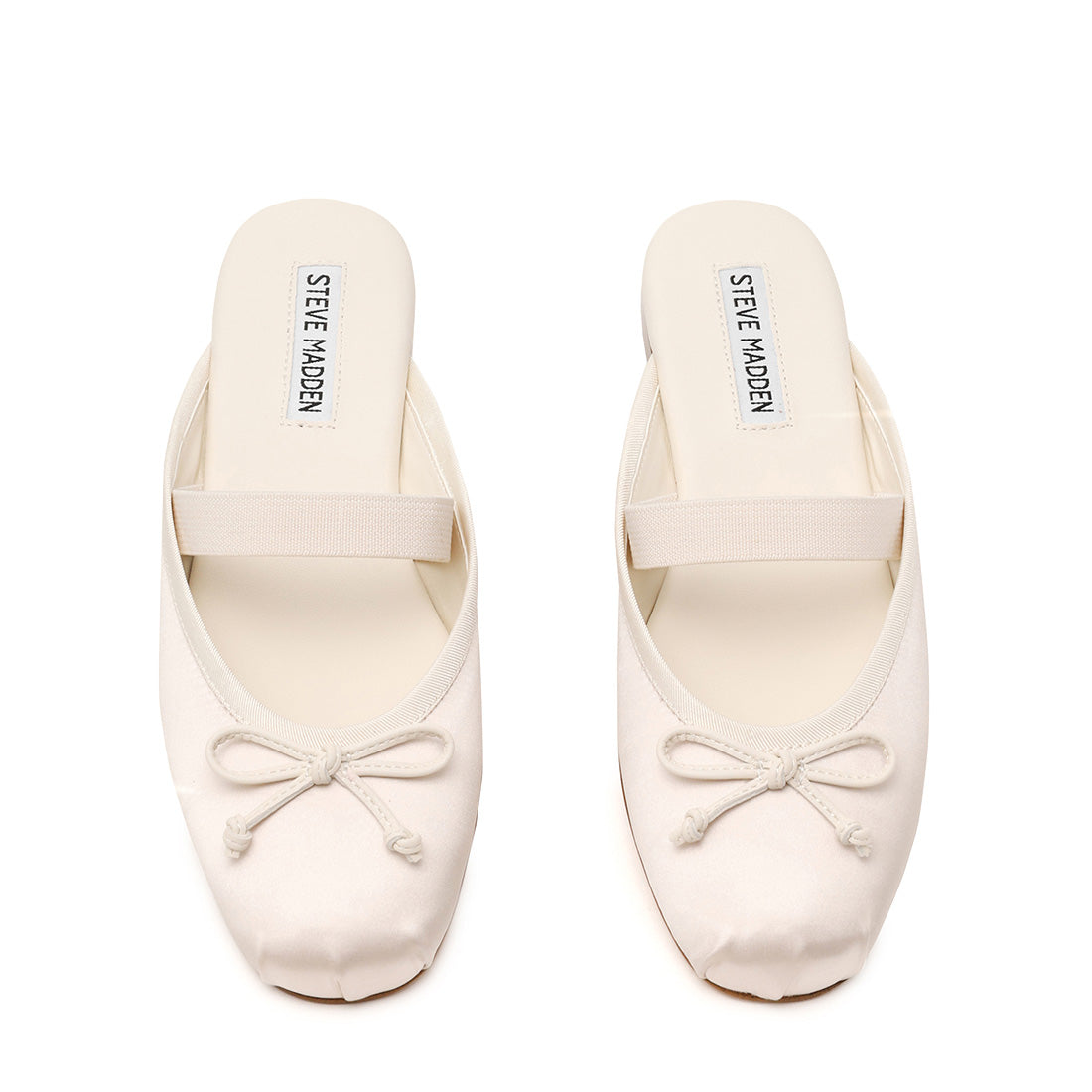 Steve Madden Cutesy ballerines ivoire satin plates