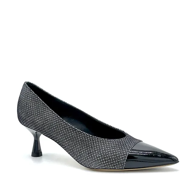 ELATA 54514-1 escarpins daim verni noir talon 5,5 cm