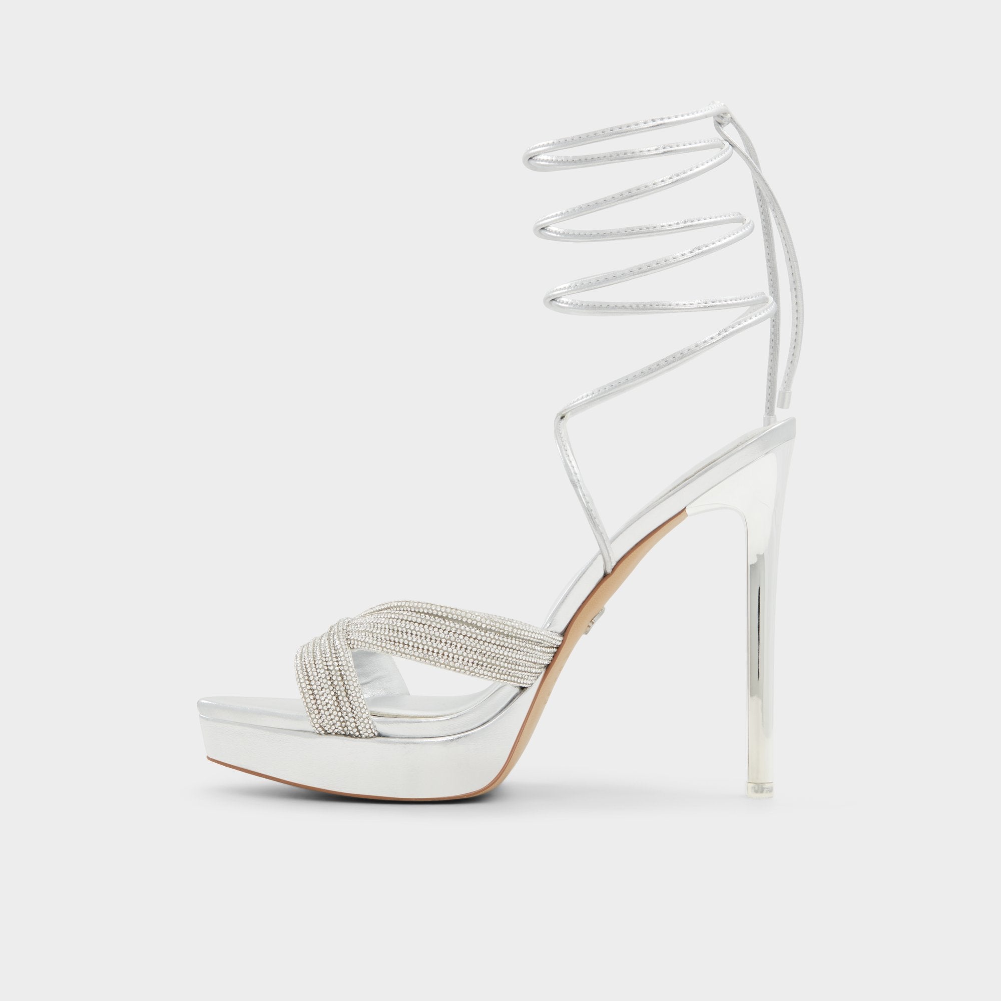 Aldo Vivyana sandales talon strass argenté