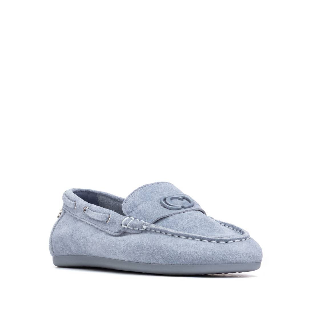 Carmela 16314304 mocassin femme bleu cuir suède