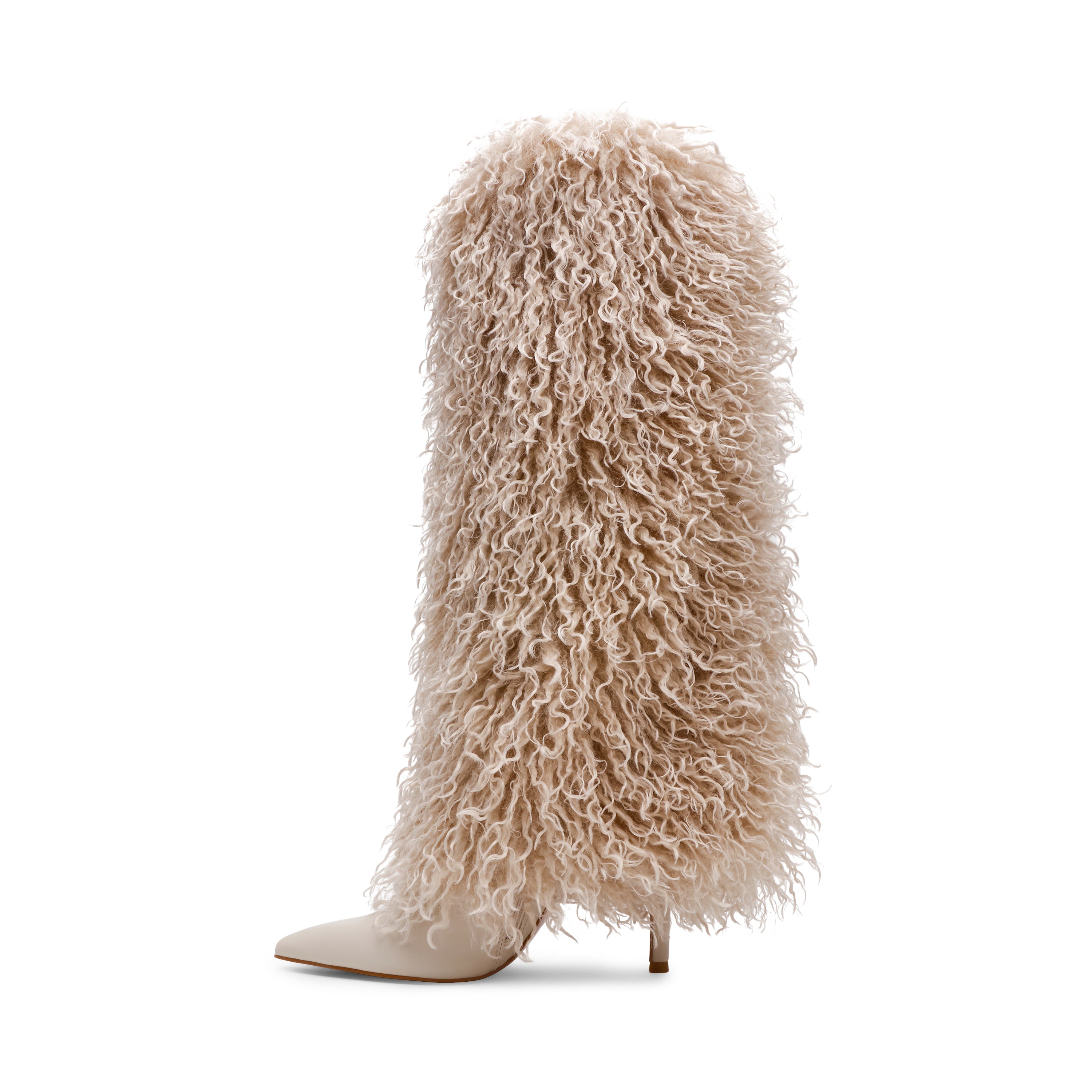 Steve Madden Icon Boot bottes tissu blanc cassé talon 8,5 cm
