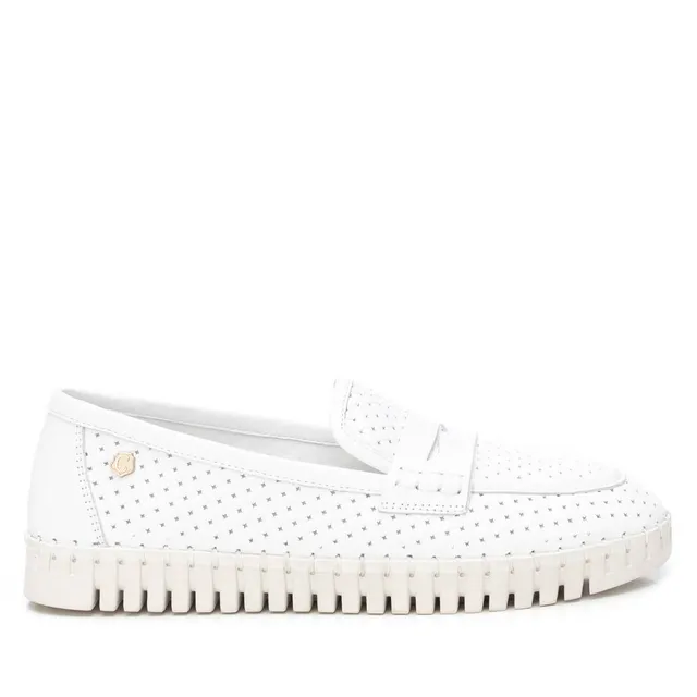 Carmela 16230301 mocassins cuir blanc ajouré