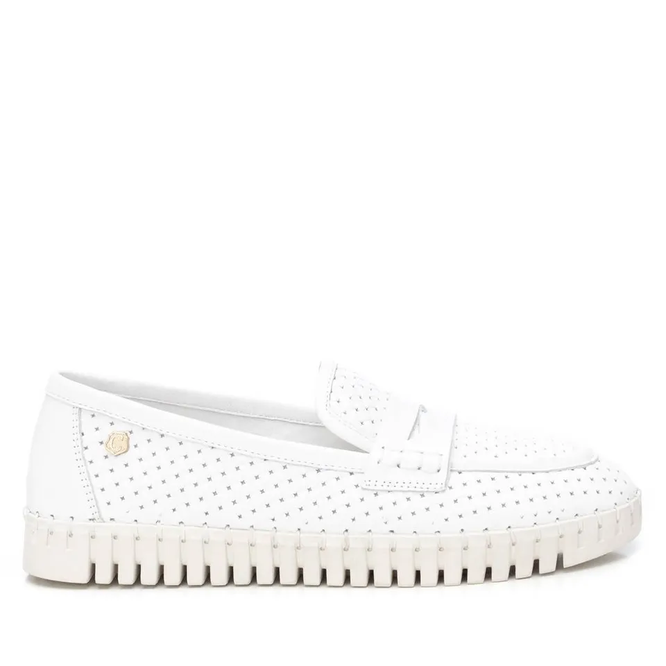 Carmela 16230301 mocassins cuir blanc ajouré