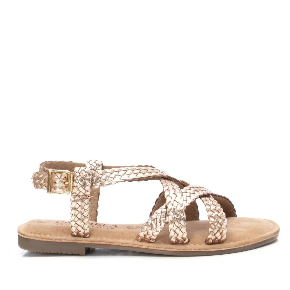 Carmela 16164801 sandales cuir doré tressé