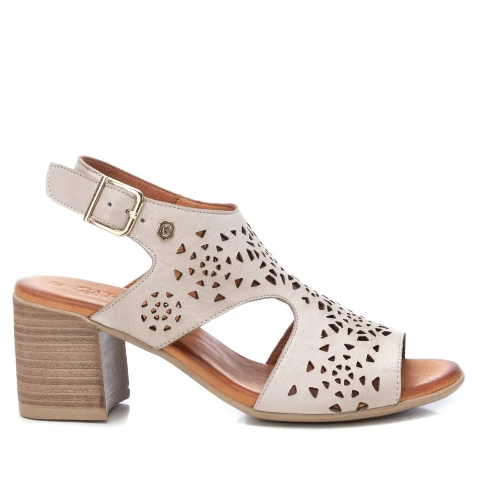 Carmela 16083901 sandales cuir blanc talon 8 cm