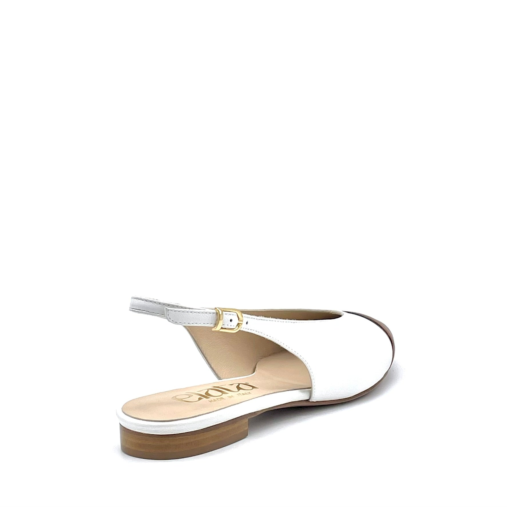 Elata 26206-2 slingbacks cuir blanc talon 1 cm