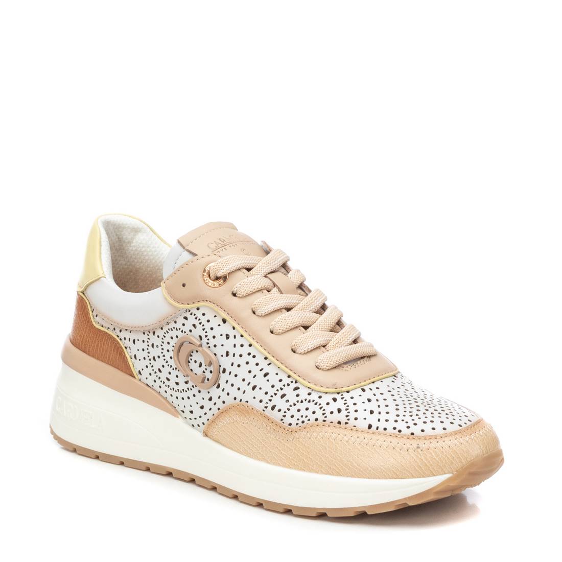 Carmela 16227202 chaussures beige cuir lacets
