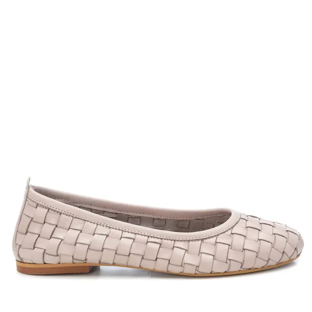 Carmela 16079606 ballerine cuir blanc tissé plat