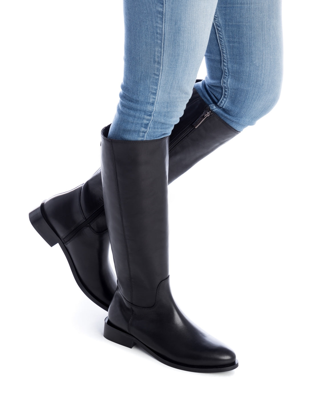 Carmela 16006201 bottes cuir noir zip