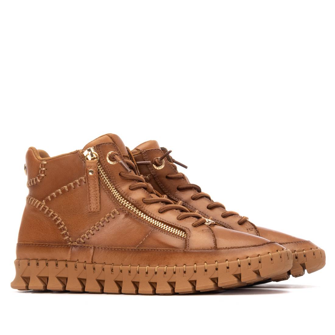 Carmela 16270801 bottines cuir camel femme