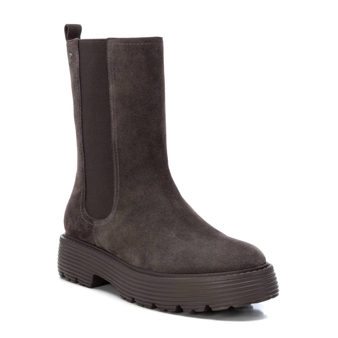 Carmela 06820301 bottine cuir gris talon bas