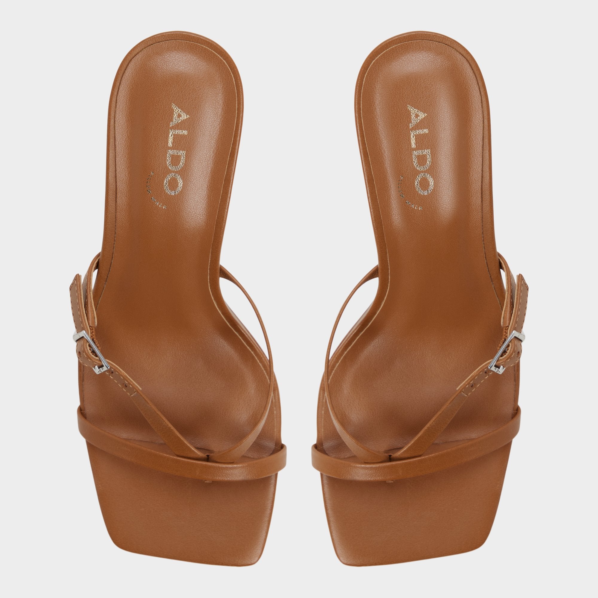 ALDO Gannever sandales à talon cuir caramel