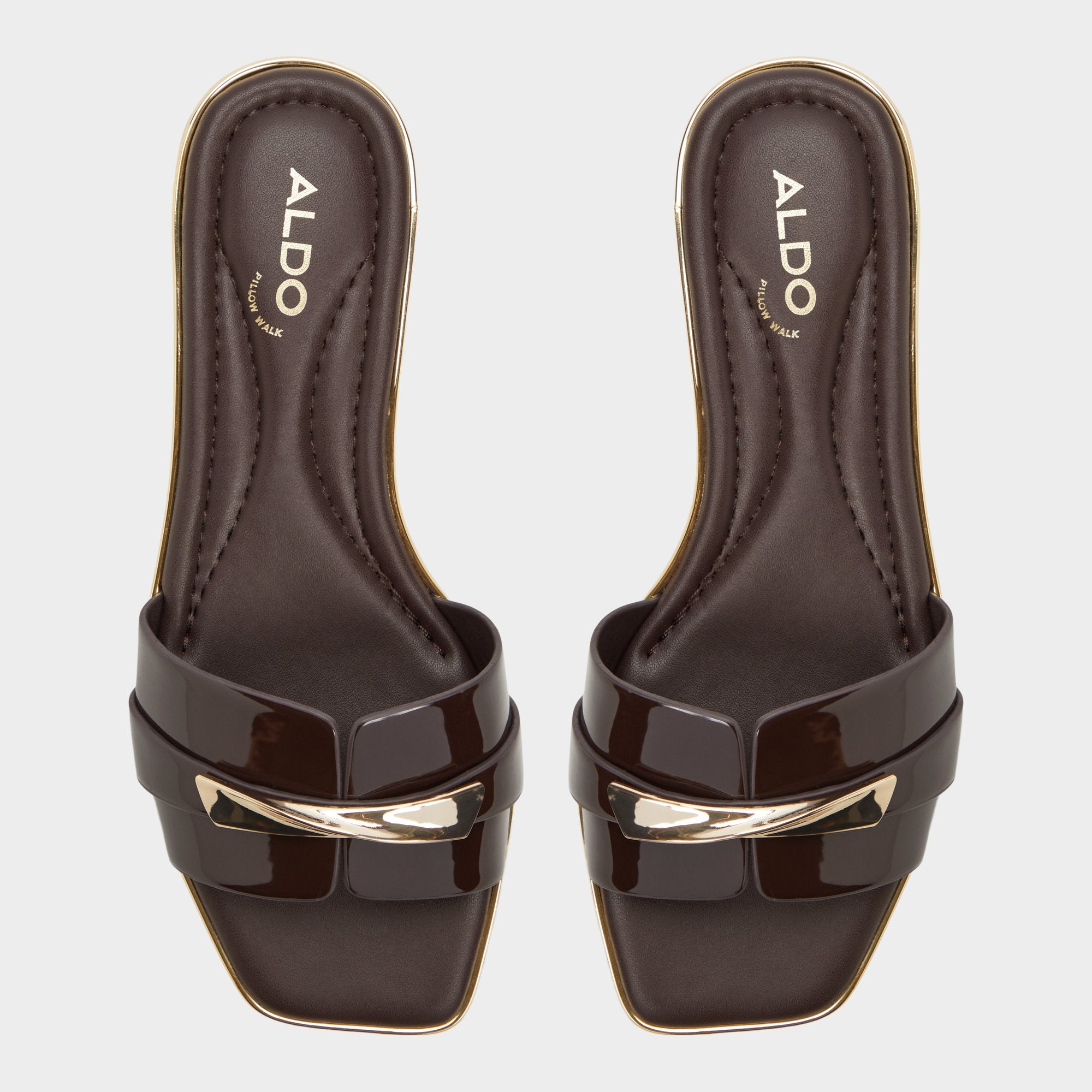 ALDO Darlina sandales plates cuir marron
