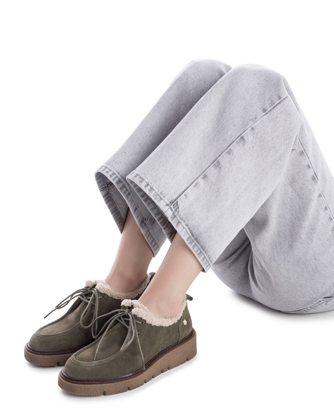 Carmela 16266901 chaussures cuir kaki lacets