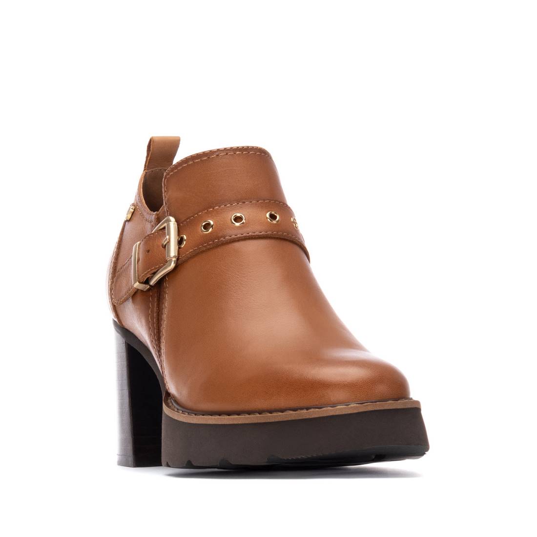 Carmela 16270402 bottines cuir camel talon femme