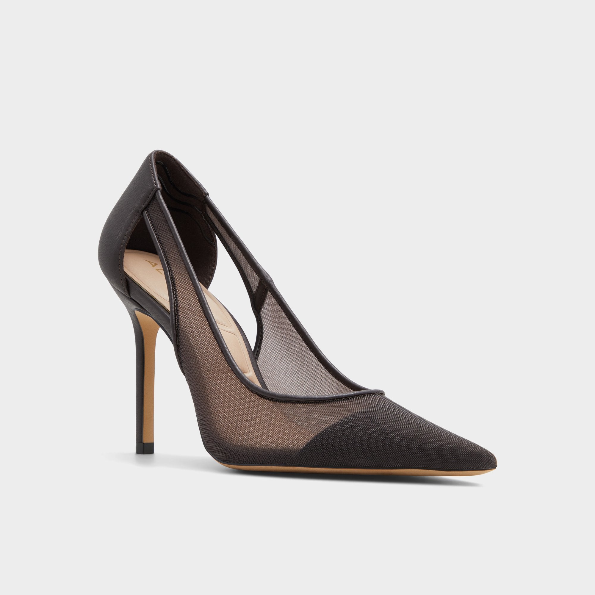 Aldo Ebenezer escarpins mesh marron talon