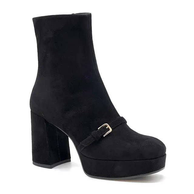 Elata 51510 bottines suède noir talon 9 cm