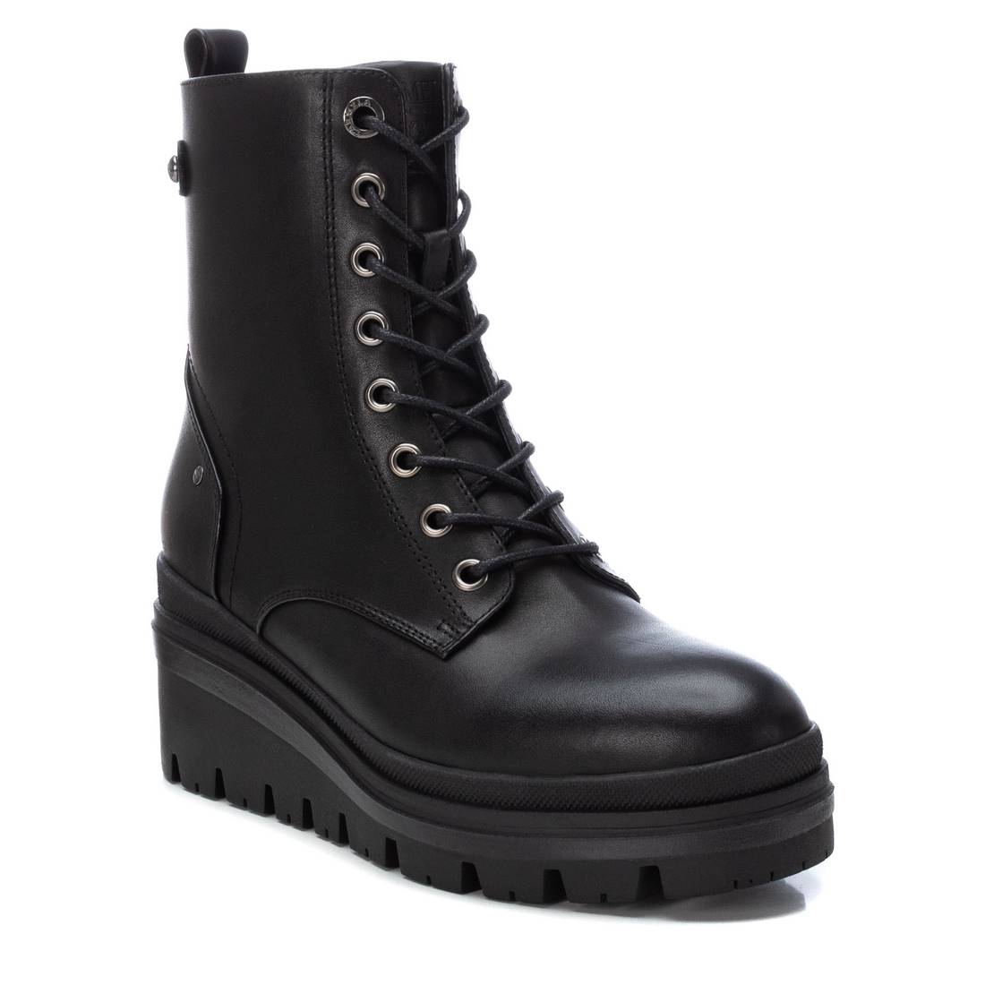Carmela 16201101 bottines femme noires cuir compensées