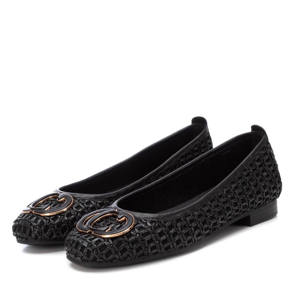 Carmela 16216804 ballerines femme noir raphia