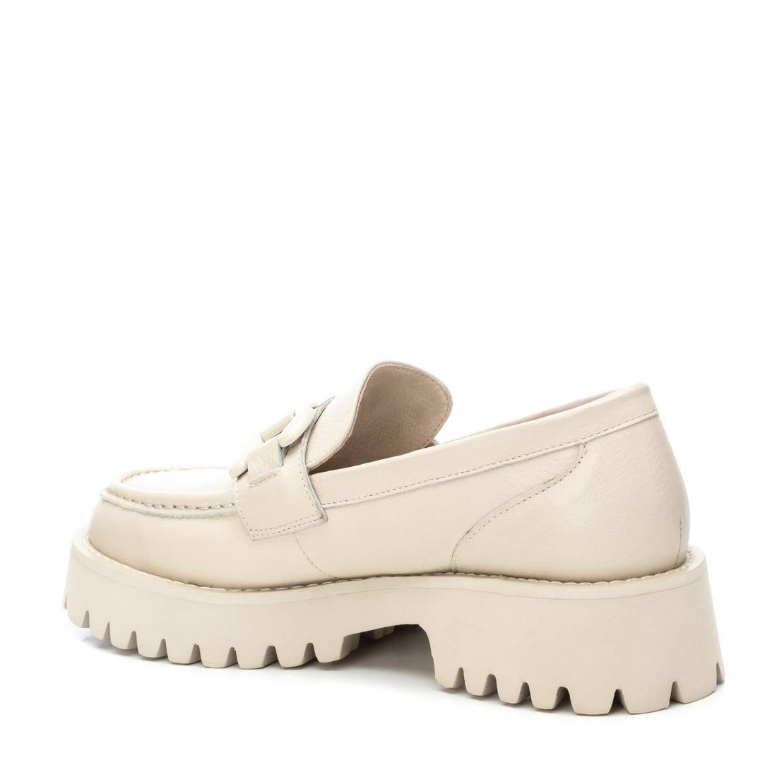 Carmela 16068905 mocassin cuir blanc semelle crantée