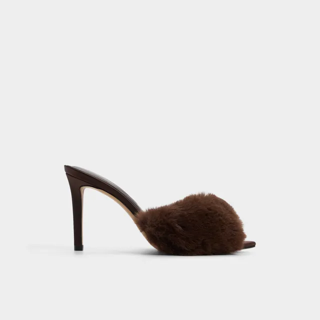ALDO Anniebrilden mule talon marron fausse fourrure
