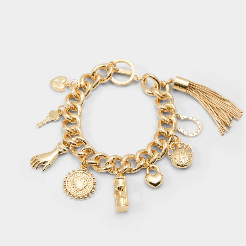 ALDO Charmara bracelet doré à breloques taille S