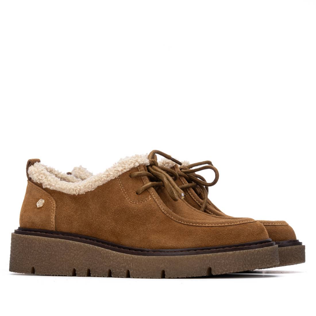 Carmela 162669 16266902 chaussure camel lacets