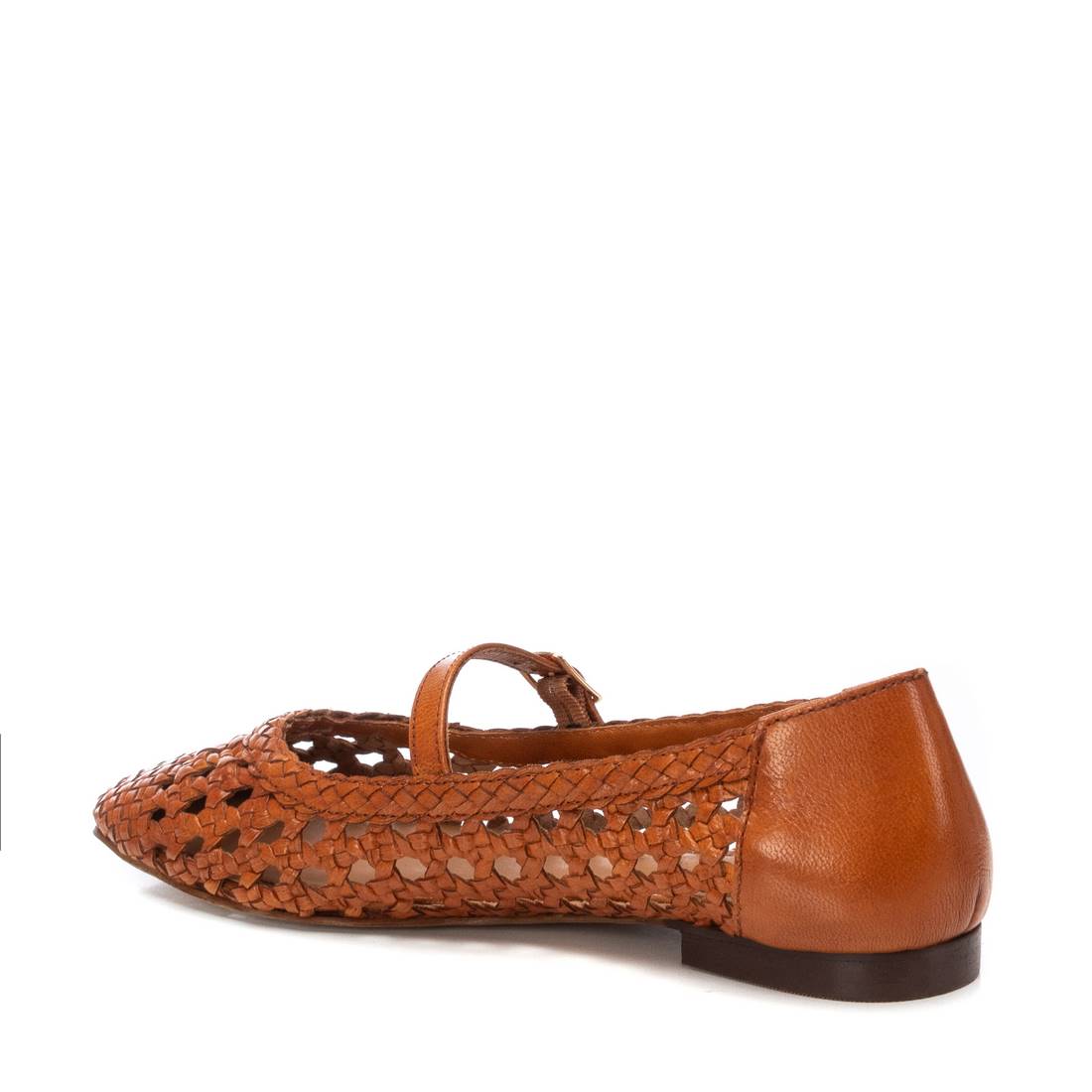 Carmela 16209702 ballerine femme cuir camel tressé
