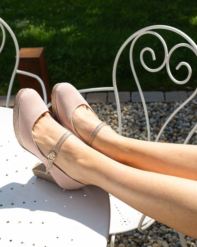 Dessine Moi Un Soulier escarpin plateforme rose dragée 38,5 cuir