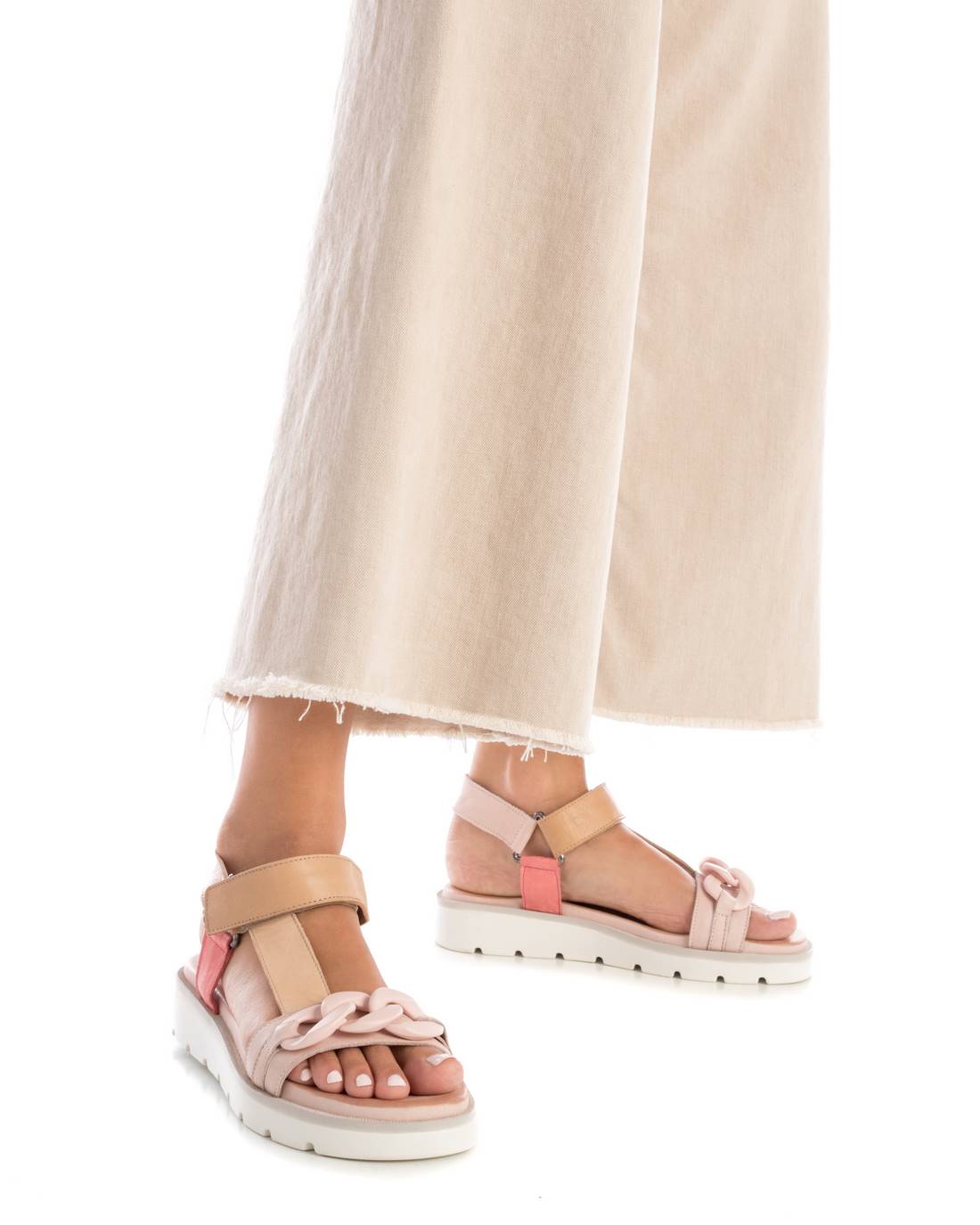 Carmela 16156205 sandale cuir marron chaîne