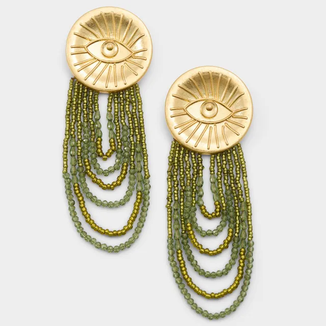 ALDO Eyeconic boucles d'oreilles pendantes œil bleu