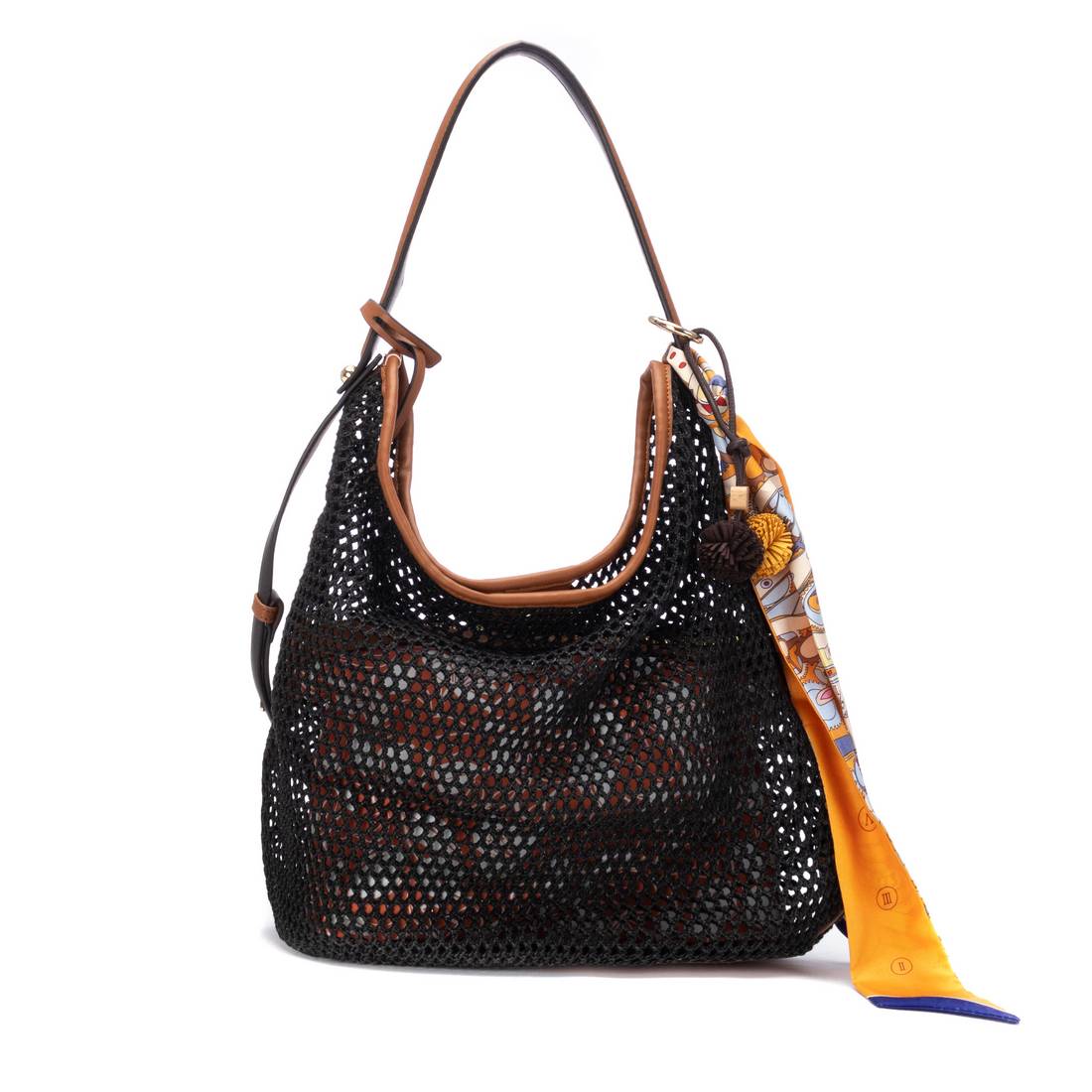 Carmela 18622203 sac femme noir imitation rafia