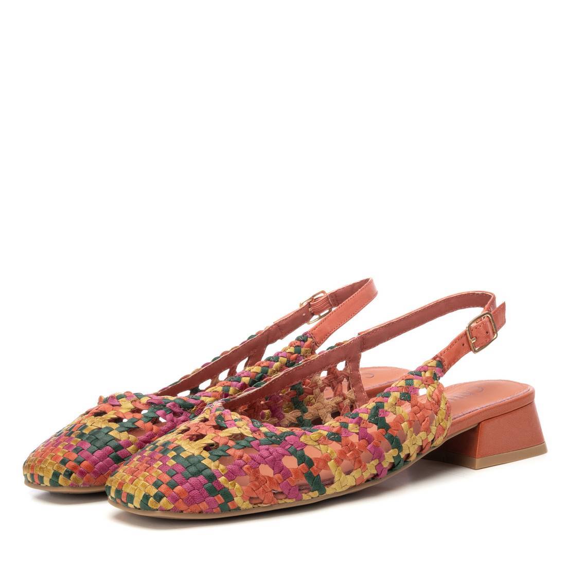 Carmela 162185 16218502 ballerine orange cuir tressé