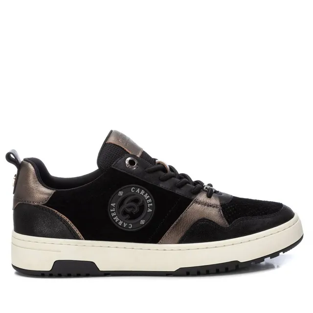 Carmela 16180802 basket cuir noir femme détails métal