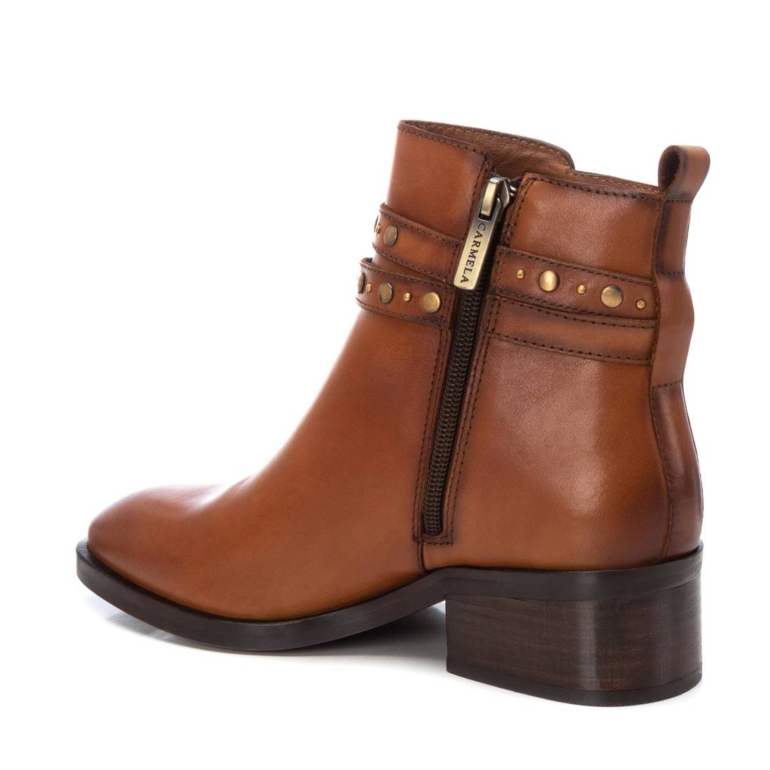Carmela 16171302 bottine marron cuir talon bas