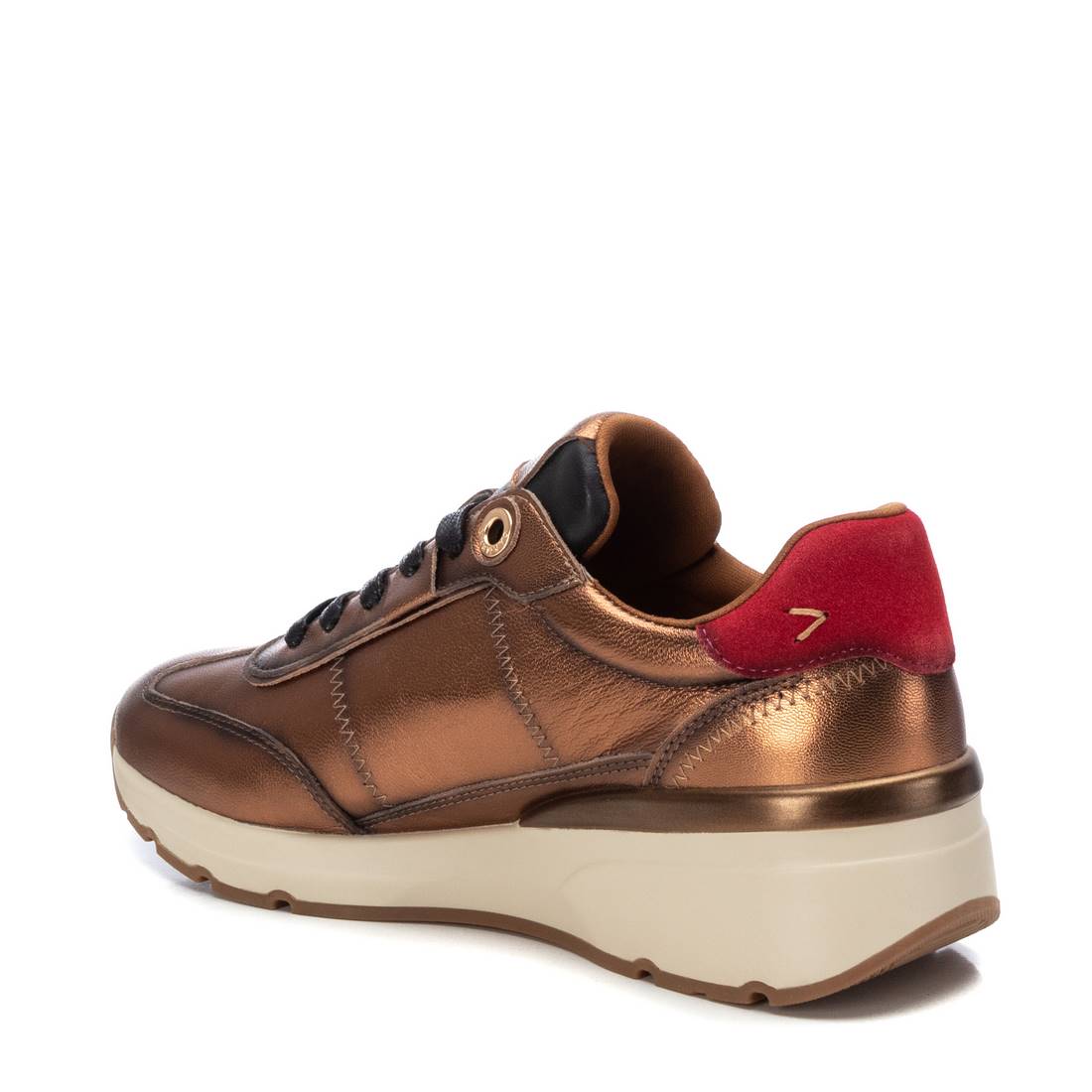 Carmela 16195503 basket femme doré cuir crantée