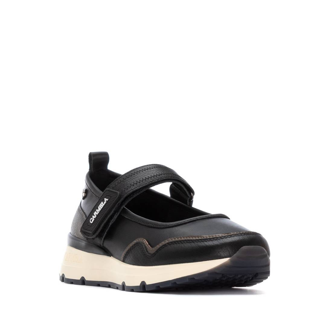 Carmela 16251501 ballerine noire cuir scratch