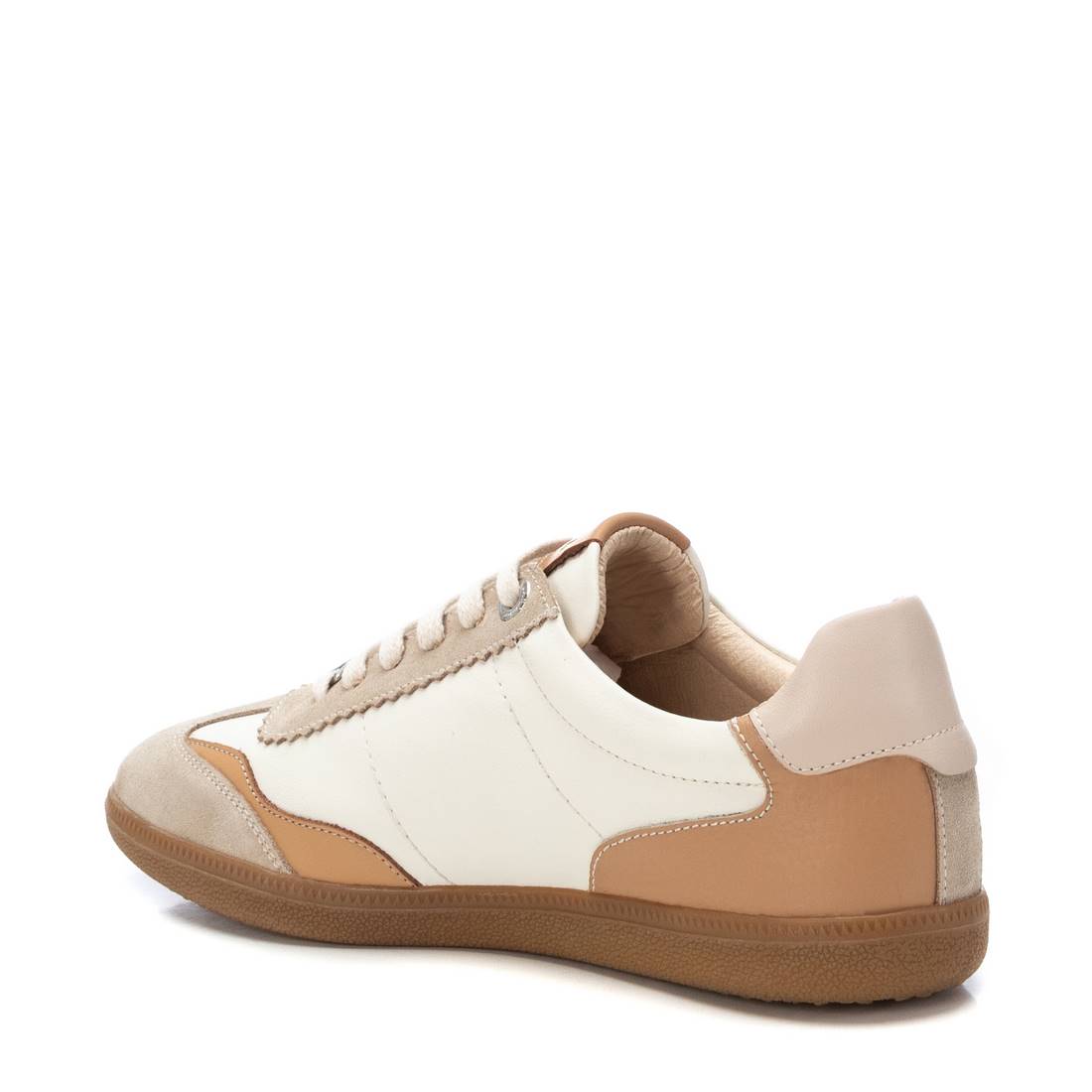 Carmela 16206007 basket cuir beige femme plate