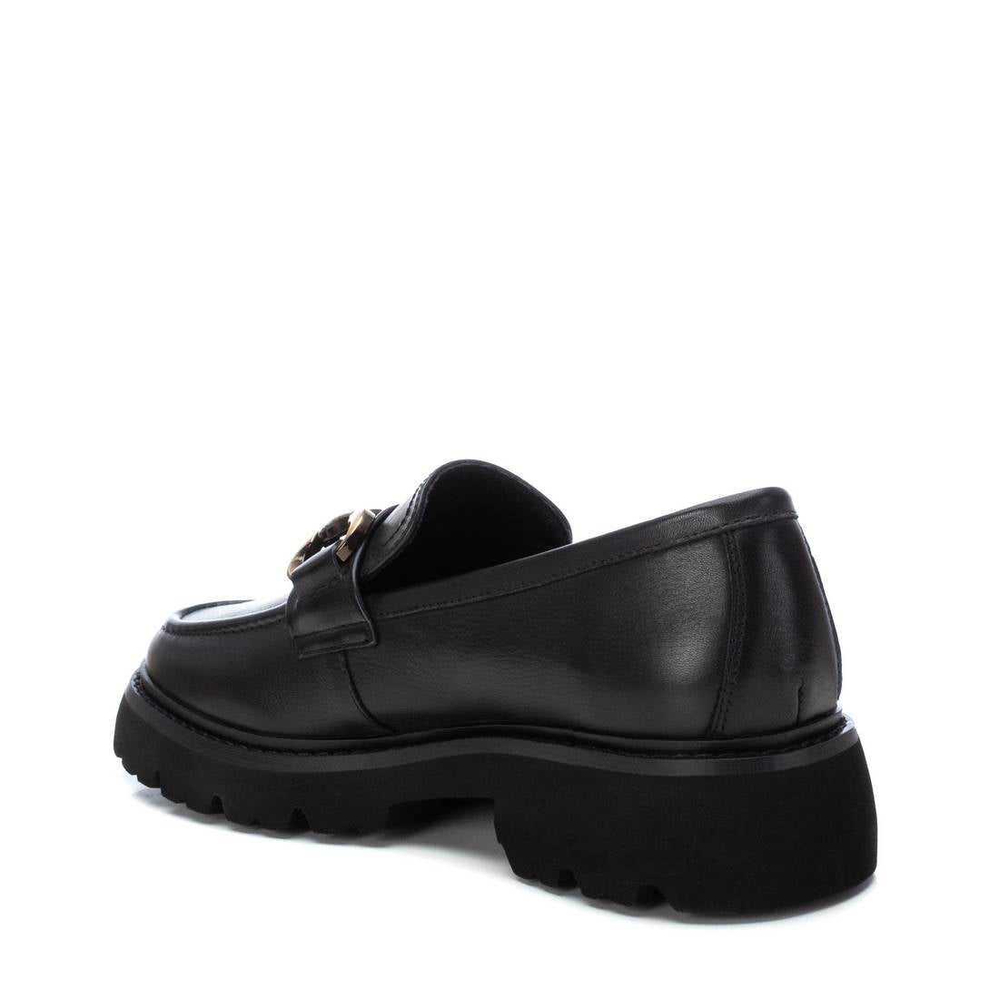 Carmela 16187201 mocassin femme cuir noir chaîne