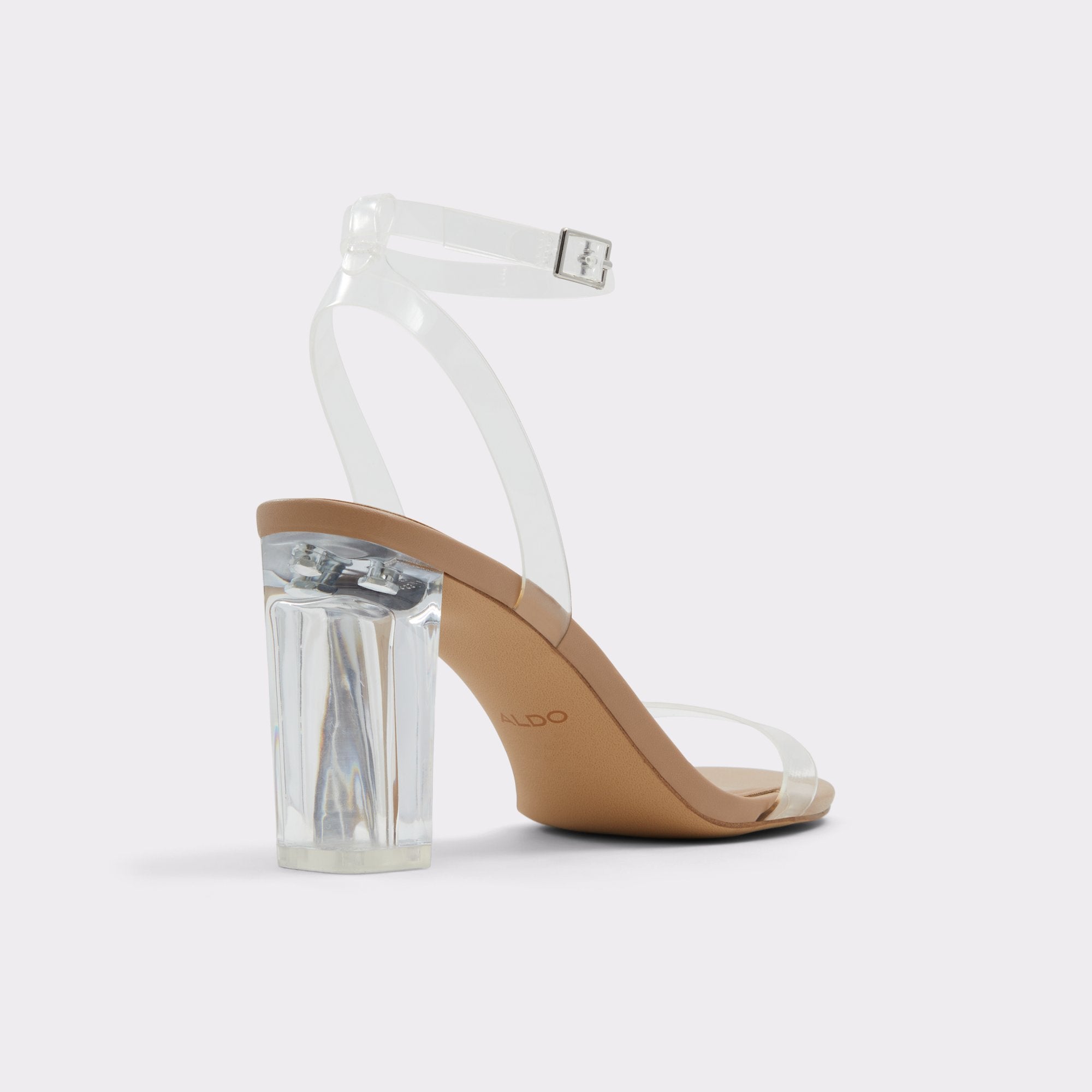 ALDO Etmilyn sandales talon transparent marron